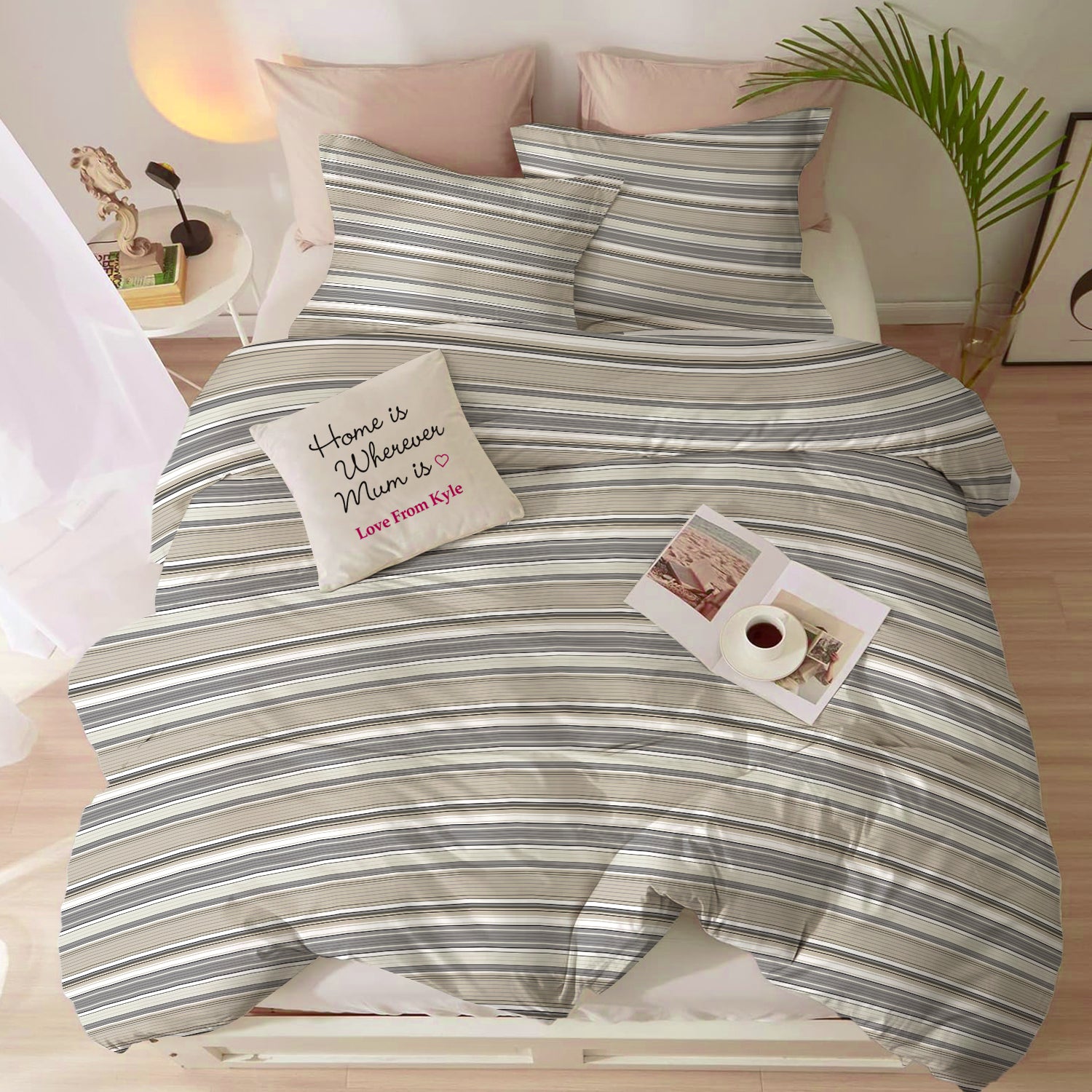 Duvet Cover 4 piece set Queen size High quality 220x240 duvet cover with Fitted sheet and pillow cases Fusion - Cotton Home