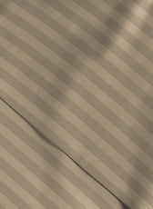 6 Piece Duvet Cover Set 220x240cm Queen - Light Brown Stripe - Cotton Home