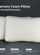 Shoulder Support Memory Foam Pillow Anti-Stress   35x55x12cm - White - Cotton Home