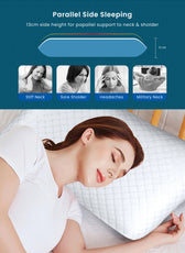 Shoulder Support Memory Foam Pillow Anti-Stress   35x55x12cm - White - Cotton Home