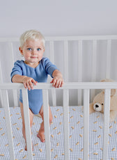 Premium Cotton 2PC Crib Sheets (120x60 cm) Soft, Breathable, Fitted Baby Mattress Sheets Little Cars