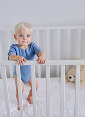 Premium Cotton 2PC Crib Sheets (120x60 cm) Soft, Breathable, Fitted Baby Mattress Sheets Pastel Clouds