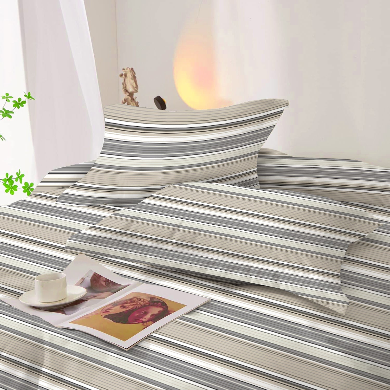 Duvet Cover 4 piece set Super King size High quality 240x260 duvet cover with Fitted sheet and pillow cases Fusion - Cotton Home