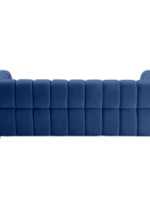 Gwen 3 Seater Sofa Velvet Fabric - Navy Blue - L231cm x W89cm X 75cm - Cotton Home