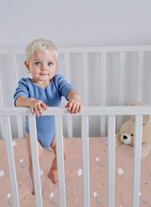 Premium Cotton 3-Piece Baby Crib Bedding Set (120x60 cm) Fitted Baby Mattress Sheets and Protector Dream Night