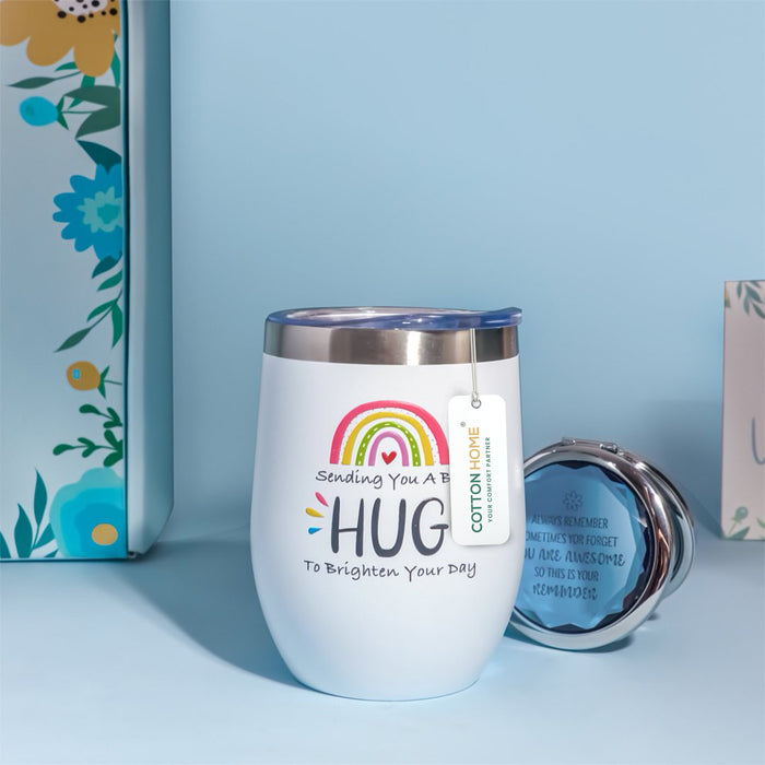 Bath Gift Box Set – Luxe Sky Blue Spa Care Package with 14 Relaxing Self-Care Items for Women, Mom, Wife, Sister, Friends