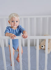 Premium Cotton 3-Piece Baby Crib Bedding Set (120x60 cm) Fitted Baby Mattress Sheets and Protector Little Cars