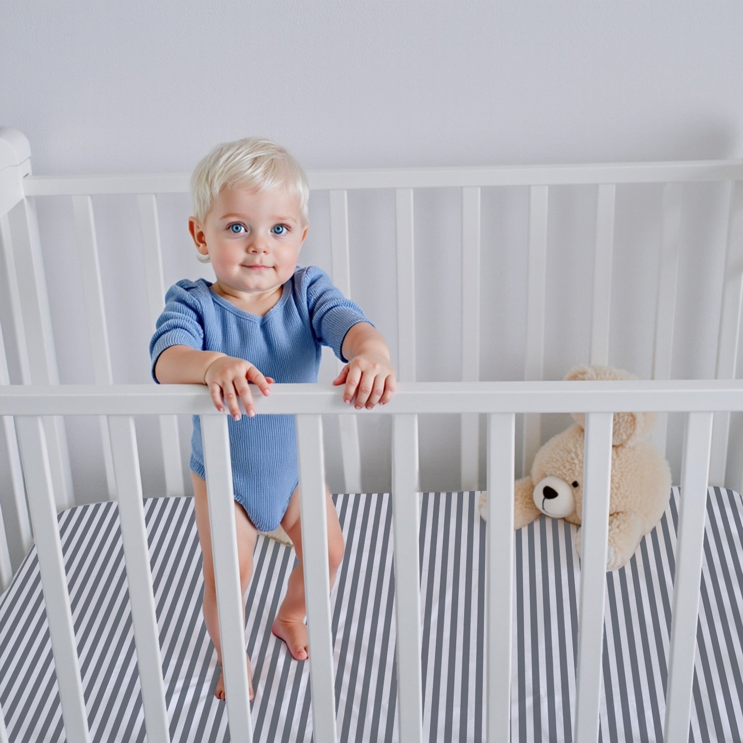 Premium Cotton 2PC Crib Sheets (120x60 cm) Soft, Breathable, Fitted Baby Mattress Sheets Shelly rains
