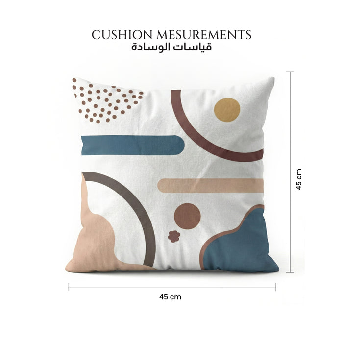 Cotton Decorative Throw Pillows Pack of 2 - 45x45 cm Square,