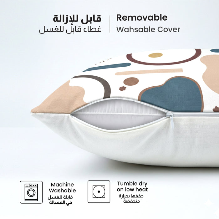 Cotton Decorative Throw Pillows Pack of 2 - 45x45 cm Square,