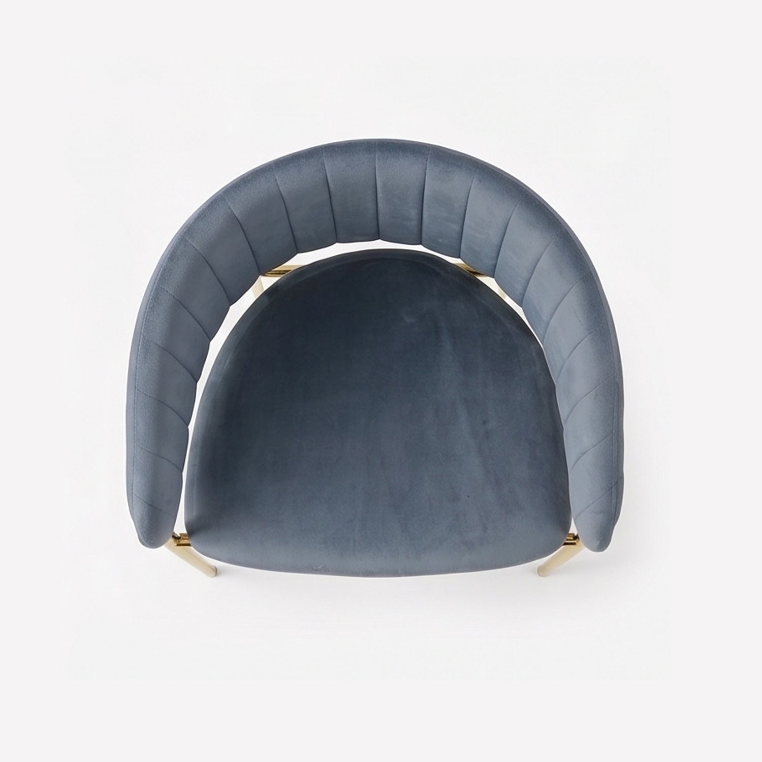 Luxury Grey Velvet Dining Chair with Gold Stainless Steel Legs 75 x 55 x 52 cm