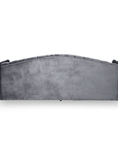 Nova 3-Seater Velvet Sofa with Square Arms – L220cm x W60cm x H85cm, Grey Comfortable & Stylish Sofa for Living Room - Cotton Home