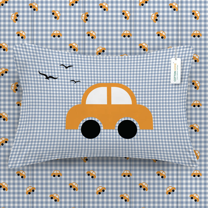3Piece Baby Crib Comforter Set 90x120 Cotton Comforter, Filled Pillow & Pillow Cover – Little Cars
