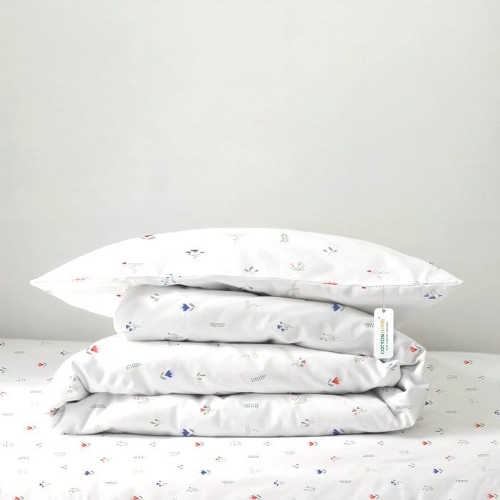 Premium Cotton 4PC Comforter Set 160x220cm Peach Blossom