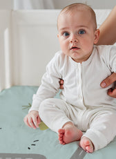 Premium Cotton 3-Piece Baby Crib Bedding Set (120x60 cm) Fitted Baby Mattress Sheets and Protector Dream Home