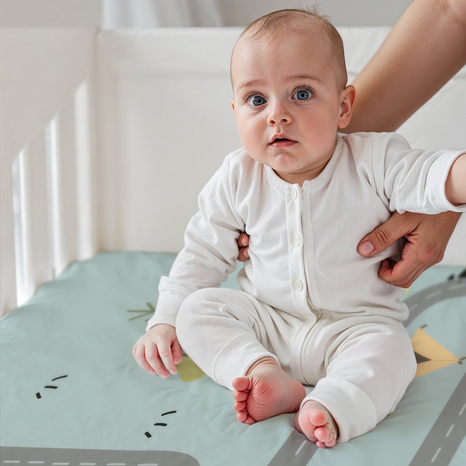 Premium Cotton 2PC Crib Sheets (120x60 cm) Soft, Breathable, Fitted Baby Mattress Sheets Dream Home