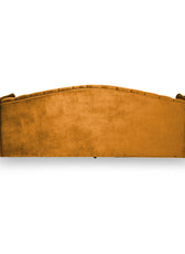 Nova 3-Seater Velvet Sofa with Square Arms – L220cm x W60cm x H85cm, Gold Comfortable & Stylish Sofa for Living Room - Cotton Home