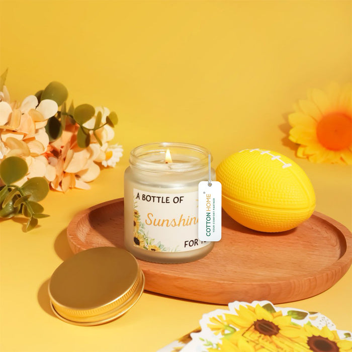 The Sanctuary Box Set – Luxury Home & Bath Gift Bundle Self Care Home Spa Yellow