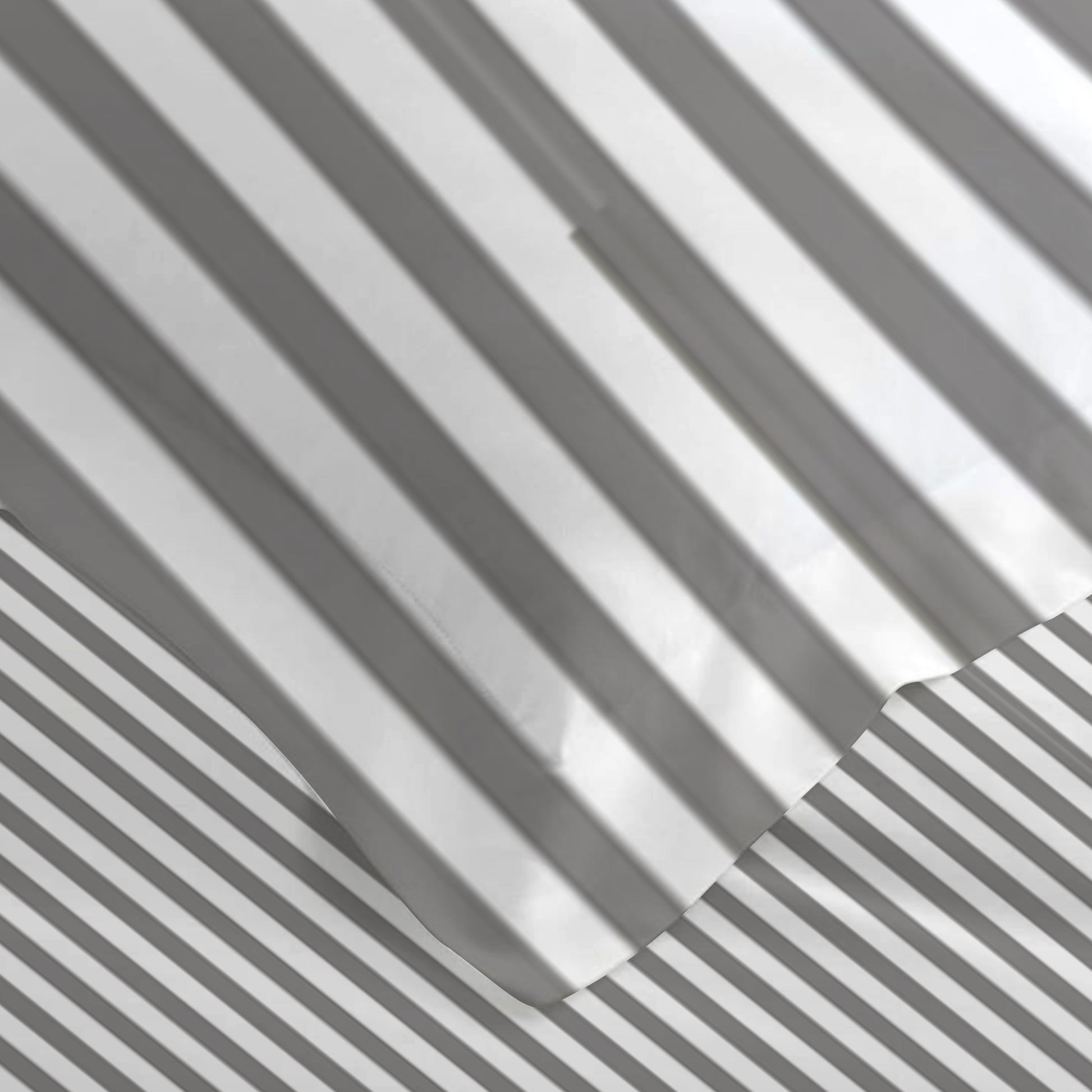 Premium Cotton 4PC Bedding Set Kids Comforter Set 160x220cm Grey Stripe