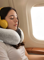 Travel Pillow Memory Foam Grey - Cotton Home