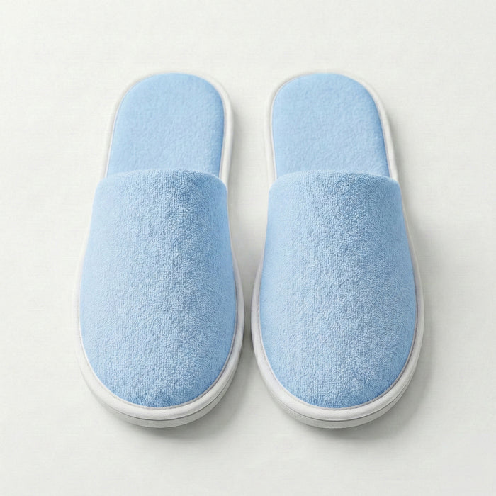 Turkish Luxury Spa Slippers for Men and Women Pack of 2 set  – Soft Lightweight Sky Blue