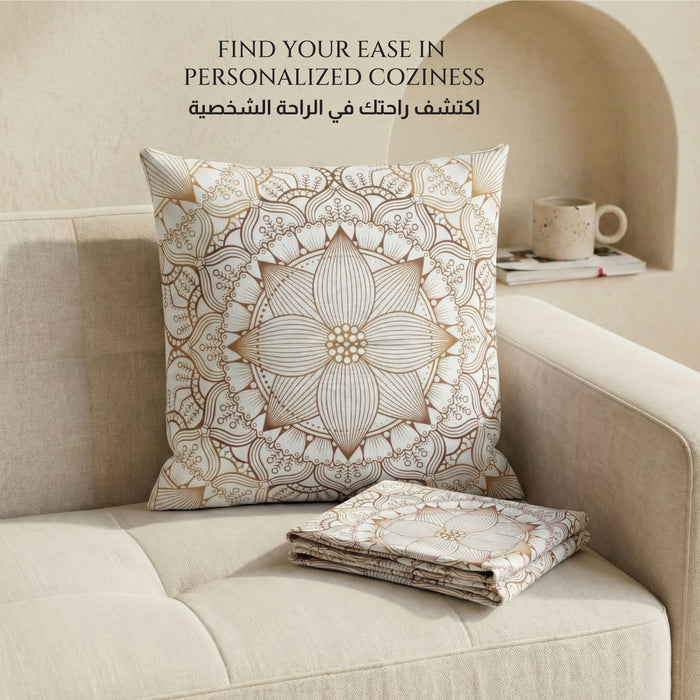 Cotton Decorative Throw Pillows Pack of 2 - 45x45 cm Square, Pattern