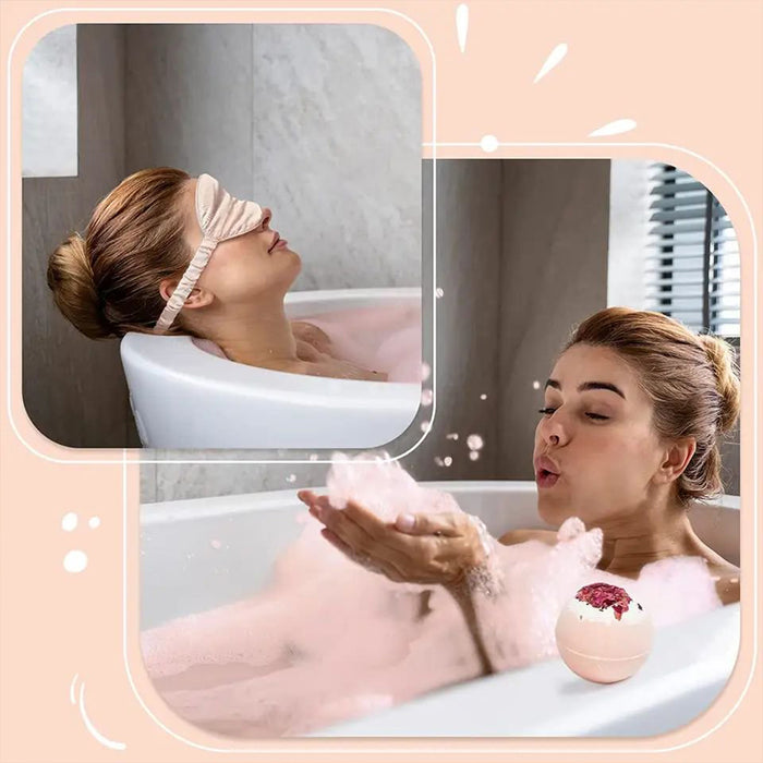 Bath Gift Box Set – Luxe Beige Spa Care Package with 8 Relaxing Self-Care Items for Women, Mom, Wife, Sister, Friends