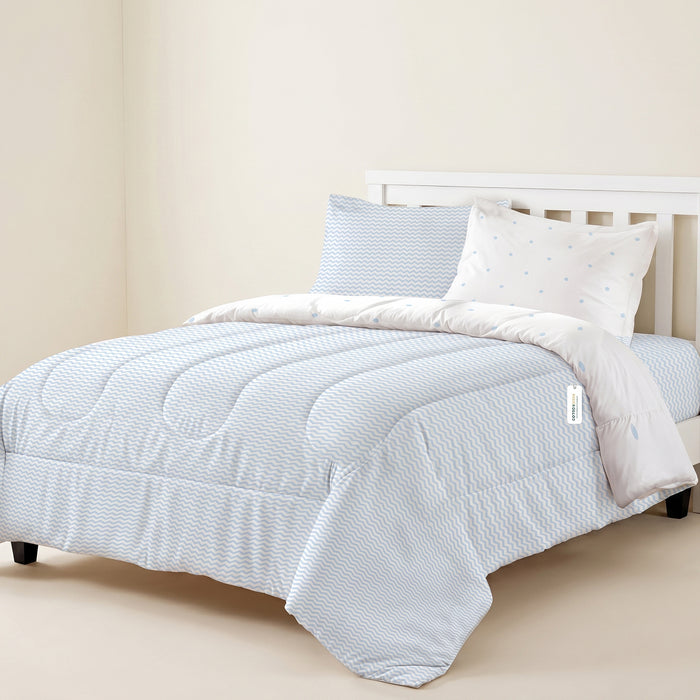 Premium Cotton 4PC Bedding Set Kids Comforter Set 160x220cm Sea Breeze