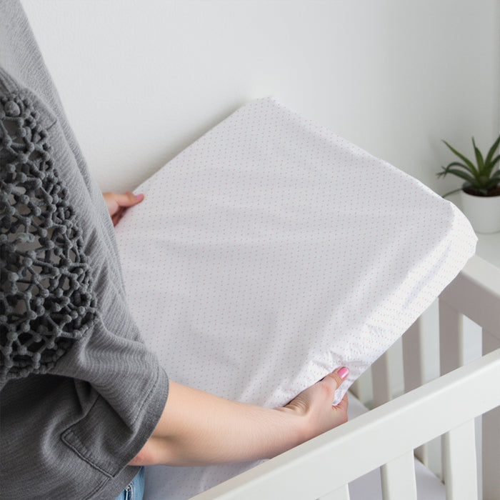 Premium Cotton 2PC Crib Sheets (120x60 cm) Soft, Breathable, Fitted Baby Mattress Sheets Pastel Clouds