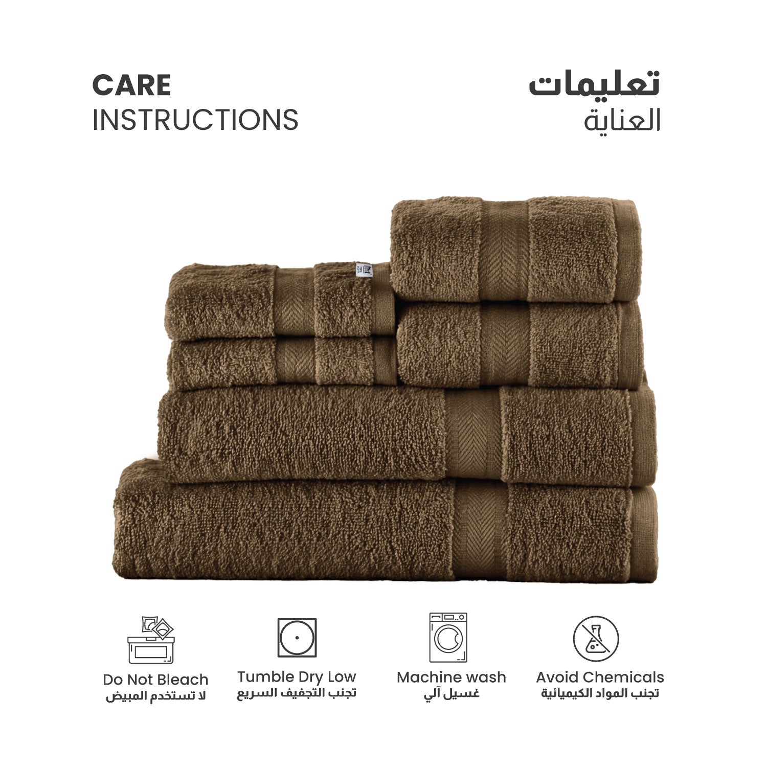 Cotton Towels 6 Piece Set-Soft Feel, Quick Dry, Highly Absorbent Durable Towels - Cotton Home