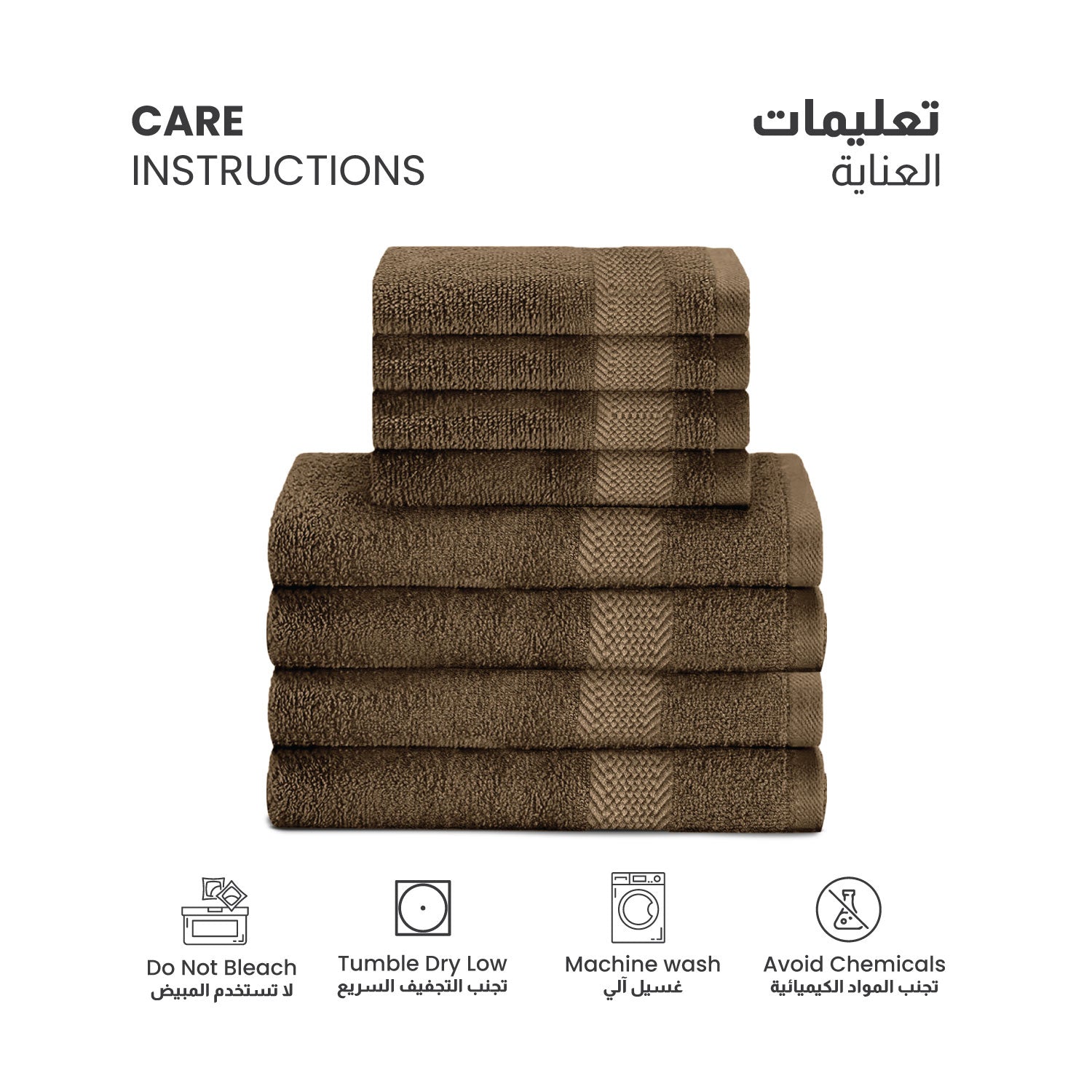 Cotton Face Towel and Hand Towel 8 Piece Set-Soft Feel, Quick Dry, Highly Absorbent Durable Towels - Cotton Home