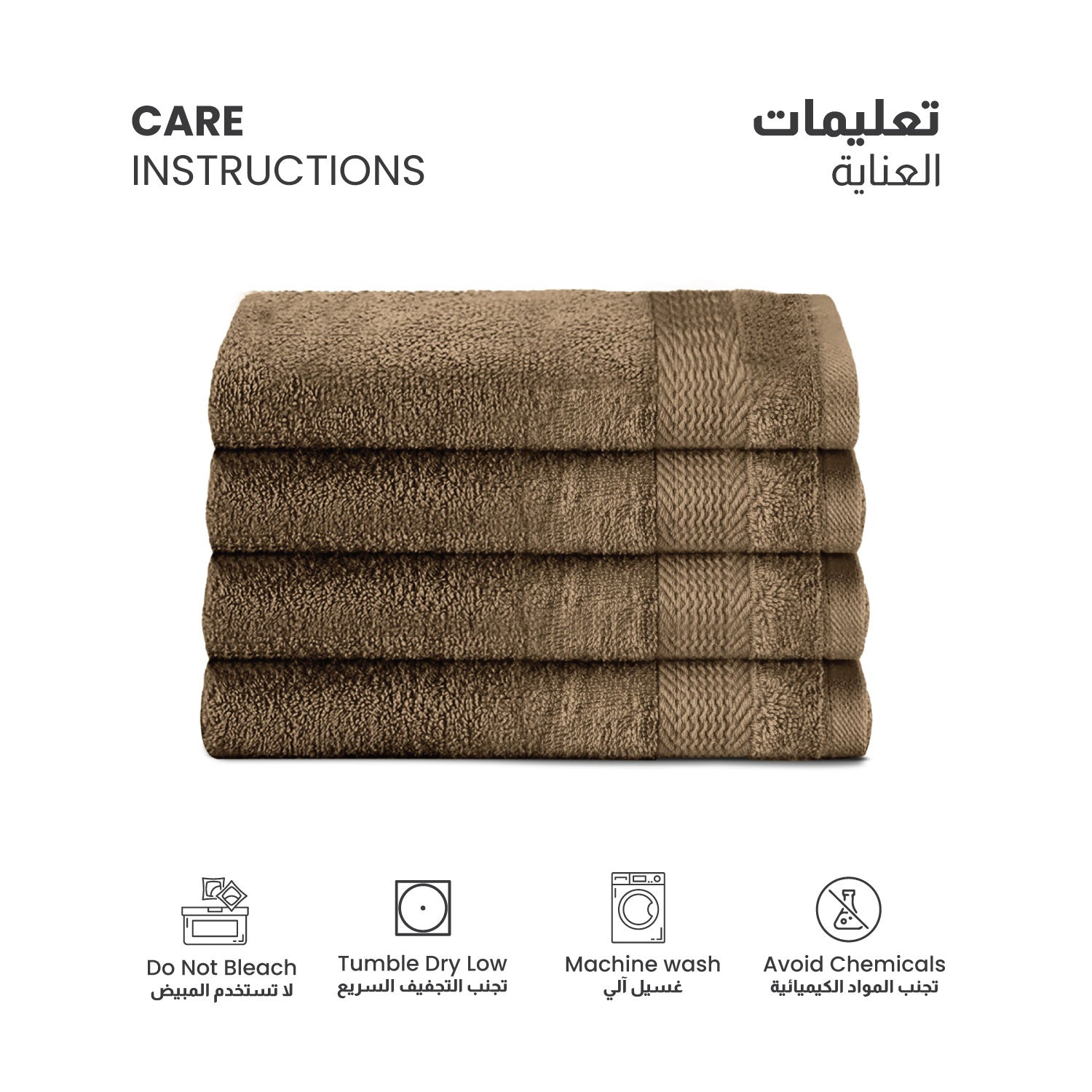 Cotton Hand Towel 50x100 CM 4 Piece Set-Soft Feel, Quick Dry, Highly Absorbent Durable Towels - Cotton Home