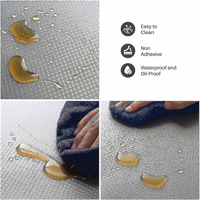 Non-Slip Shelf Liner for Kitchen & Drawers 45x150cm, Food-Grade, Waterproof & Easy to Cut