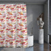 Shower Curtain Printed Fabric with Hooks 180x180 Cm - Trex - Cotton Home
