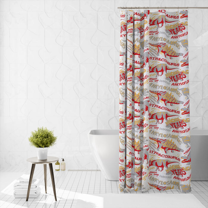Shower Curtain Printed Fabric with Hooks 180x180 Cm - Trex - Cotton Home