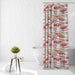 Shower Curtain Printed Fabric with Hooks 180x180 Cm - Trex - Cotton Home