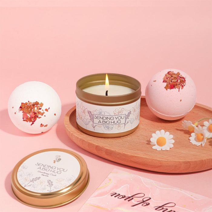 Bath Gift Box Set – Luxe Pink Spa Care Package with 10 Relaxing Self-Care Items for Women, Mom, Wife, Sister, Friends