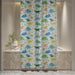 Shower Curtain Printed Fabric with Hooks 180x180 Cm - Dino - Cotton Home