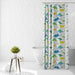 Shower Curtain Printed Fabric with Hooks 180x180 Cm - Dino - Cotton Home