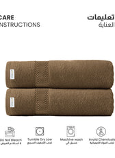 Cotton Bath Sheet 100x150 CM 2 Piece Set-Soft Feel, Quick Dry, Highly Absorbent Durable Towels - Cotton Home