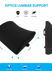 Ergonomic Spine Memory Foam Lumbar Support Pillow for Posture & Back Pain Relief – 32x32x10cm