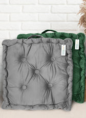 Serenity Velvet Multipurpose Seat Cushion 40x40cm  Pack of 2  Square Shape Seating - Cotton Home