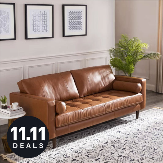 11.11 Mega Comfort Combo – 3Seater Faux Leather Sofa