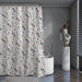 Shower Curtain Printed Fabric with Hooks 180x180 Cm - Flora - Cotton Home