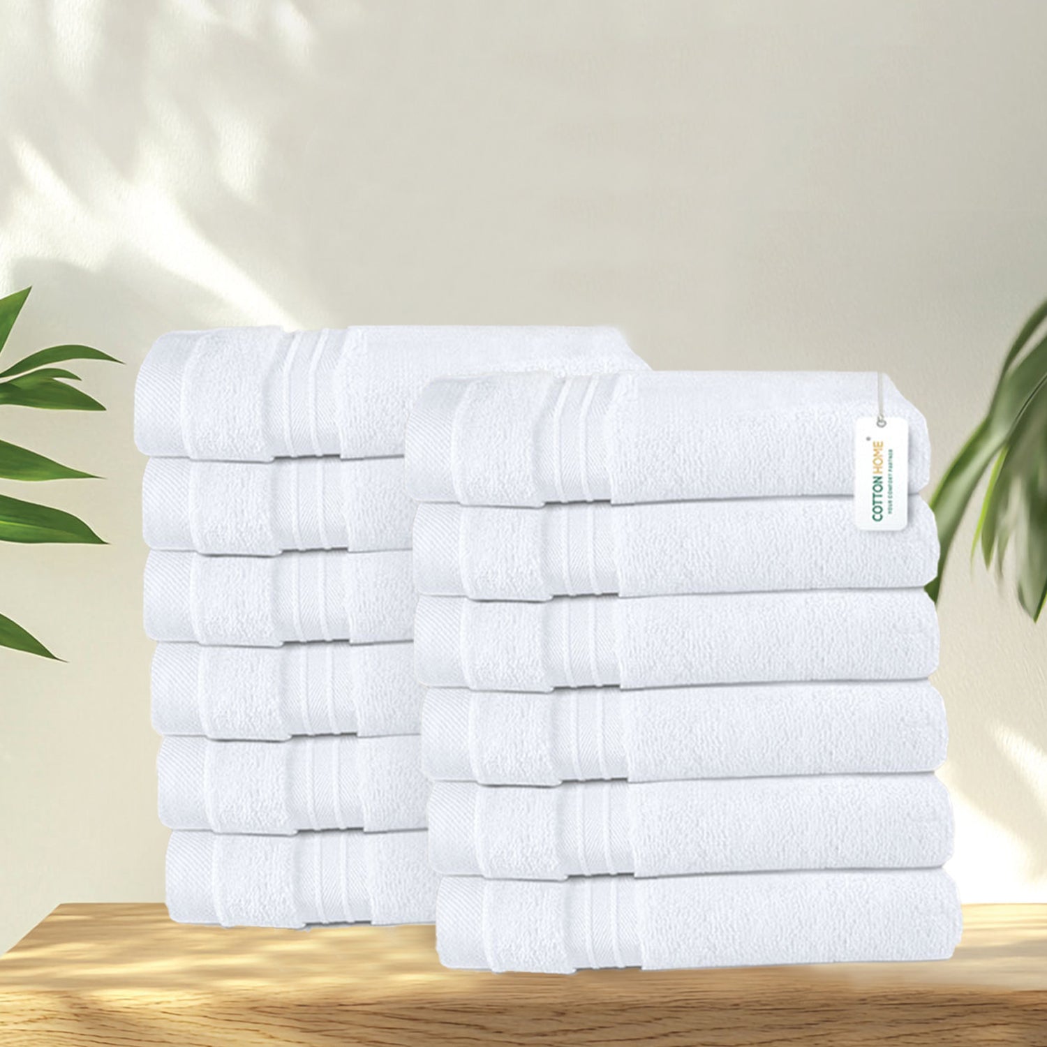 Cotton Face Towel 30x30 CM 12 Piece Set-Soft Feel, Quick Dry, Highly Absorbent Durable Towels