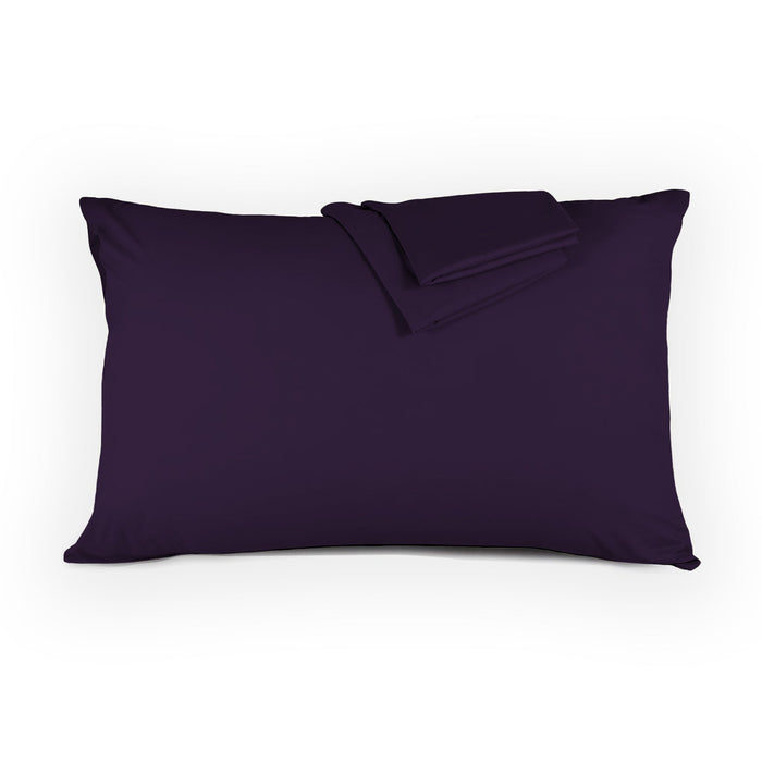 Pillow Cover with Pressed Pillow Set- 50x75cm - Dreamy Comfort Combo Dark Purple - 2 Piece - Cotton Home