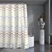 Shower Curtain Printed Fabric with Hooks 180x180 Cm - Chevton - Cotton Home