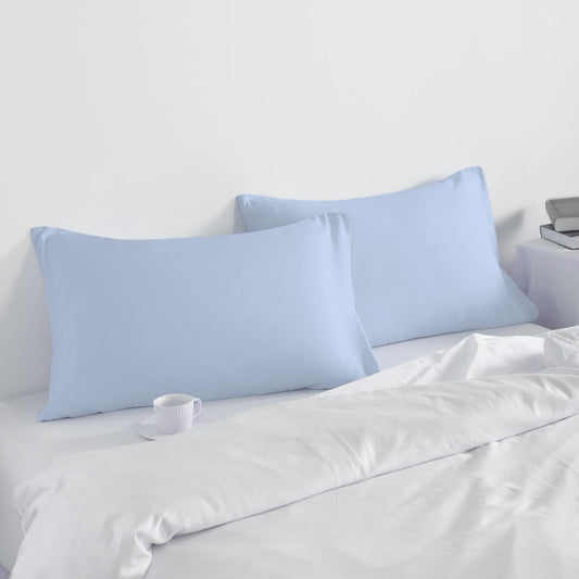 Pillow Cover with Pressed Pillow Set- 50x75cm - Dreamy Comfort Combo Sky Blue - 2 Piece - Cotton Home