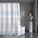 Shower Curtain Printed Fabric with Hooks 180x180 Cm - Chevton 208A - Cotton Home