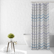 Shower Curtain Printed Fabric with Hooks 180x180 Cm - Chevton 208A
